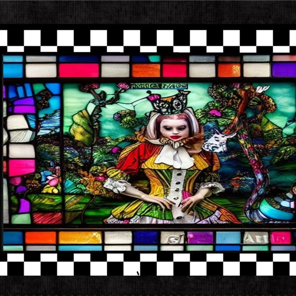 Alice in Wonderland Decor 2027 Calendar Whimsical Checked Decor Fantasy Decor
